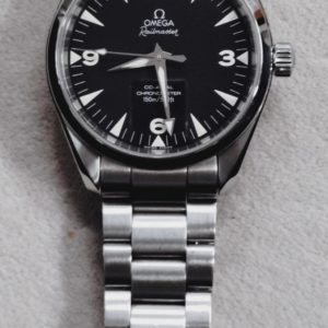 オメガ   シーマスター コーアクシャル アクアテラ レイルマスター  2403 黒文字盤メンズ時計を高価買い取りさせて頂きました。